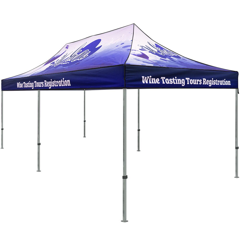 Casita 20 ft. Aluminum Canopy Tent — Graphic Package / Black Trim Color